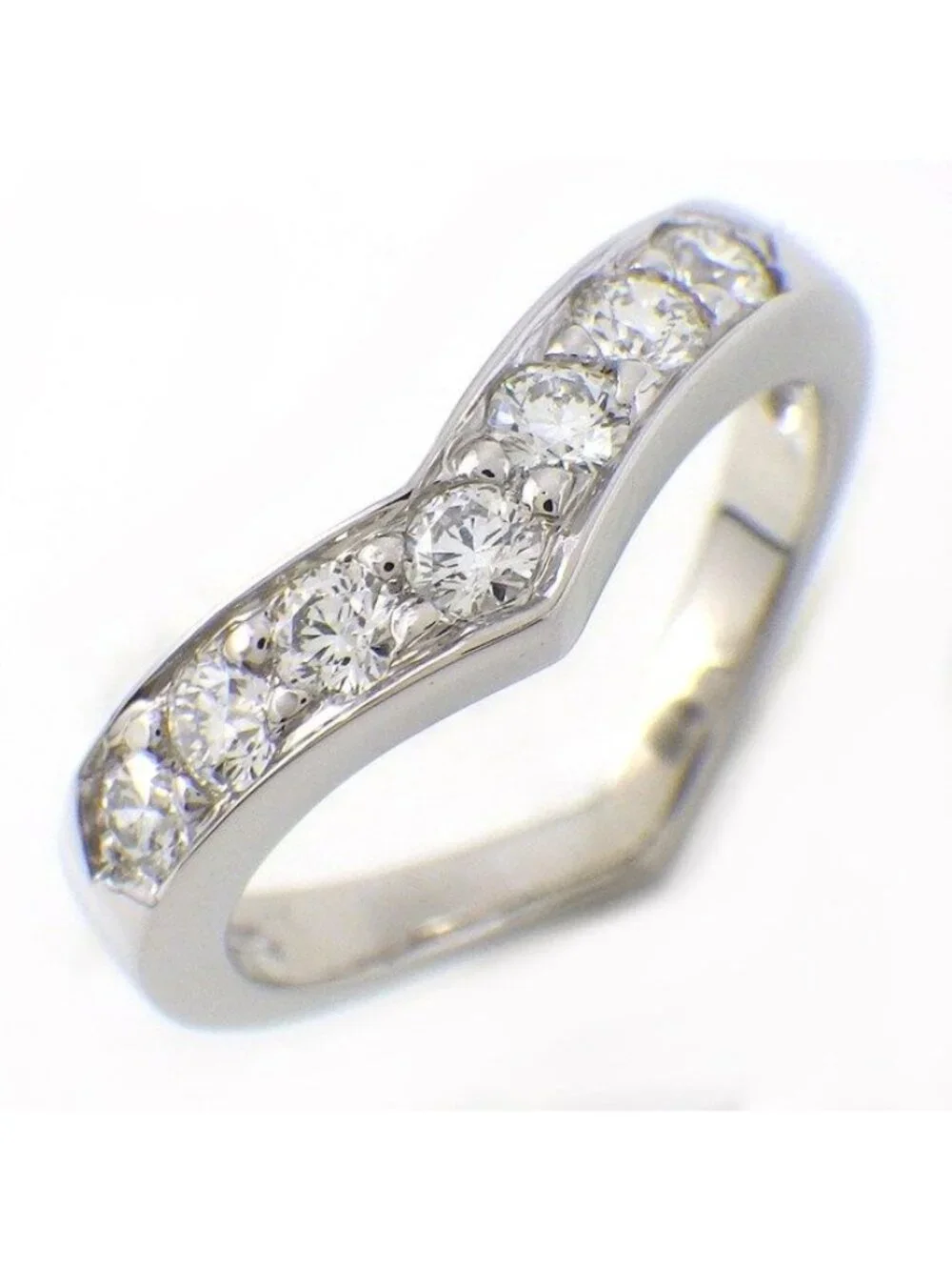 Tiffany & Co Ring Band Half Circle Eternity Points Diamond